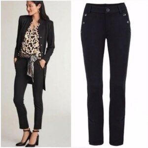 CABI Maestro Sailor Slim Fit Trousers Black Sz 10 #3922 NWOT